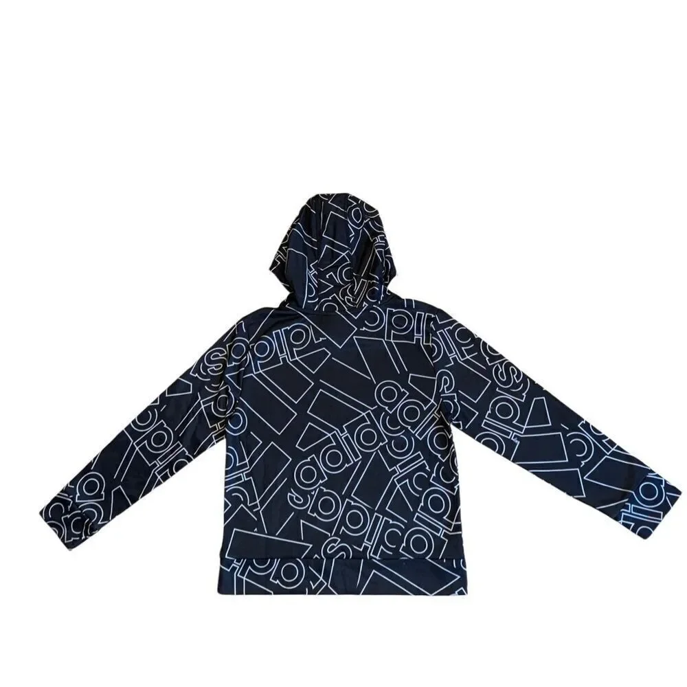 adidas Boys Outline Badge of Sport Hooded Tee - Size Small (8)